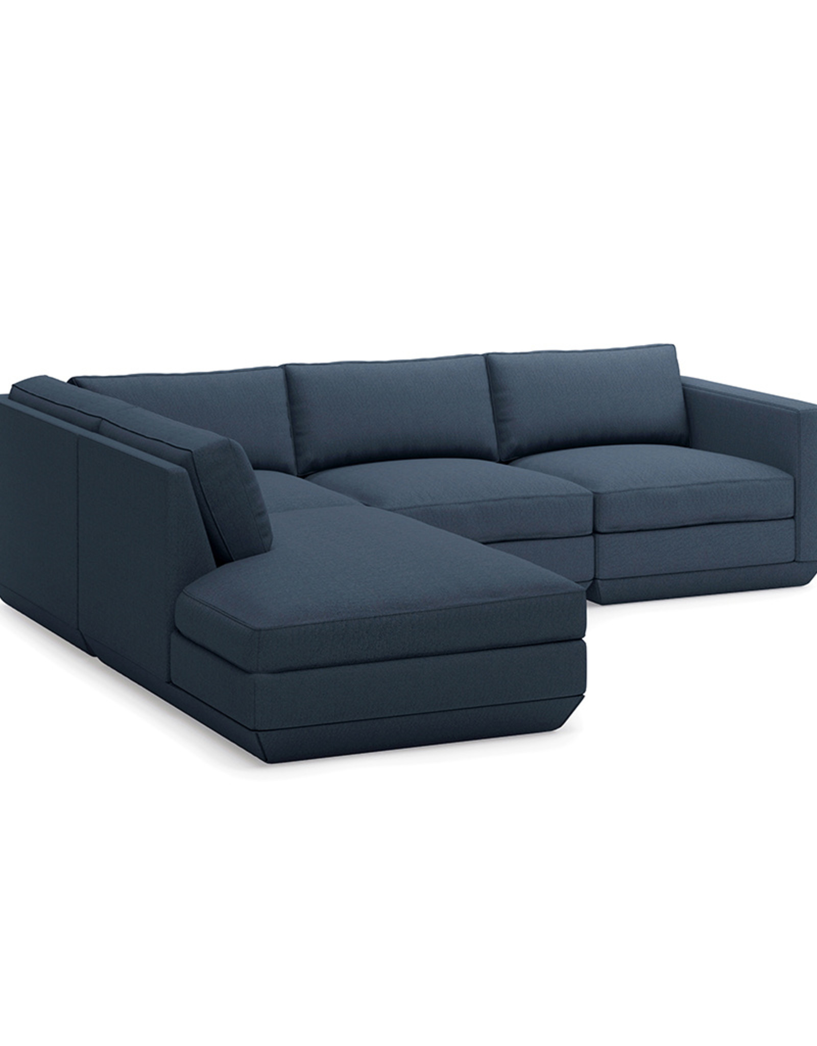 Gus* Modern Podium 4-PC Lounge Sectional A, Left-facing