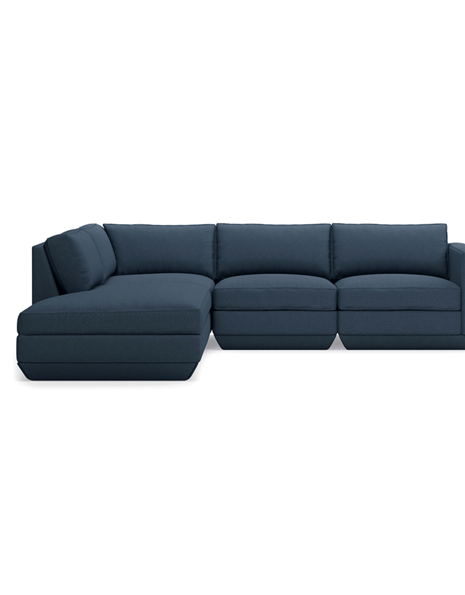 Gus* Modern Podium 4-PC Lounge Sectional A, Left-facing