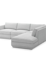 Gus* Modern Podium 4-PC Lounge Sectional A, Right-facing