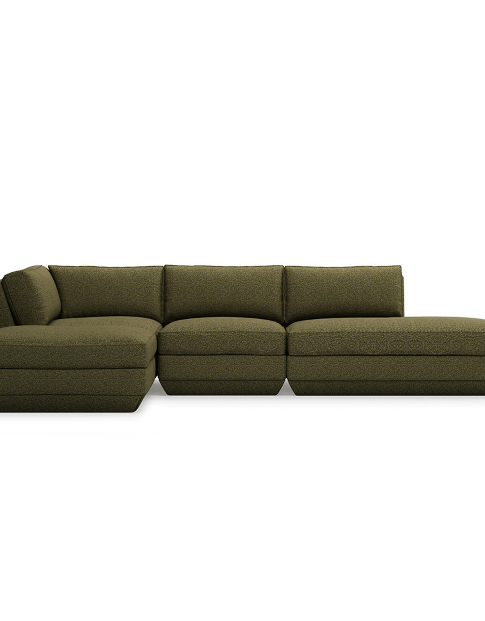 Gus* Modern Podium 4-PC Lounge Sectional B, Left-facing