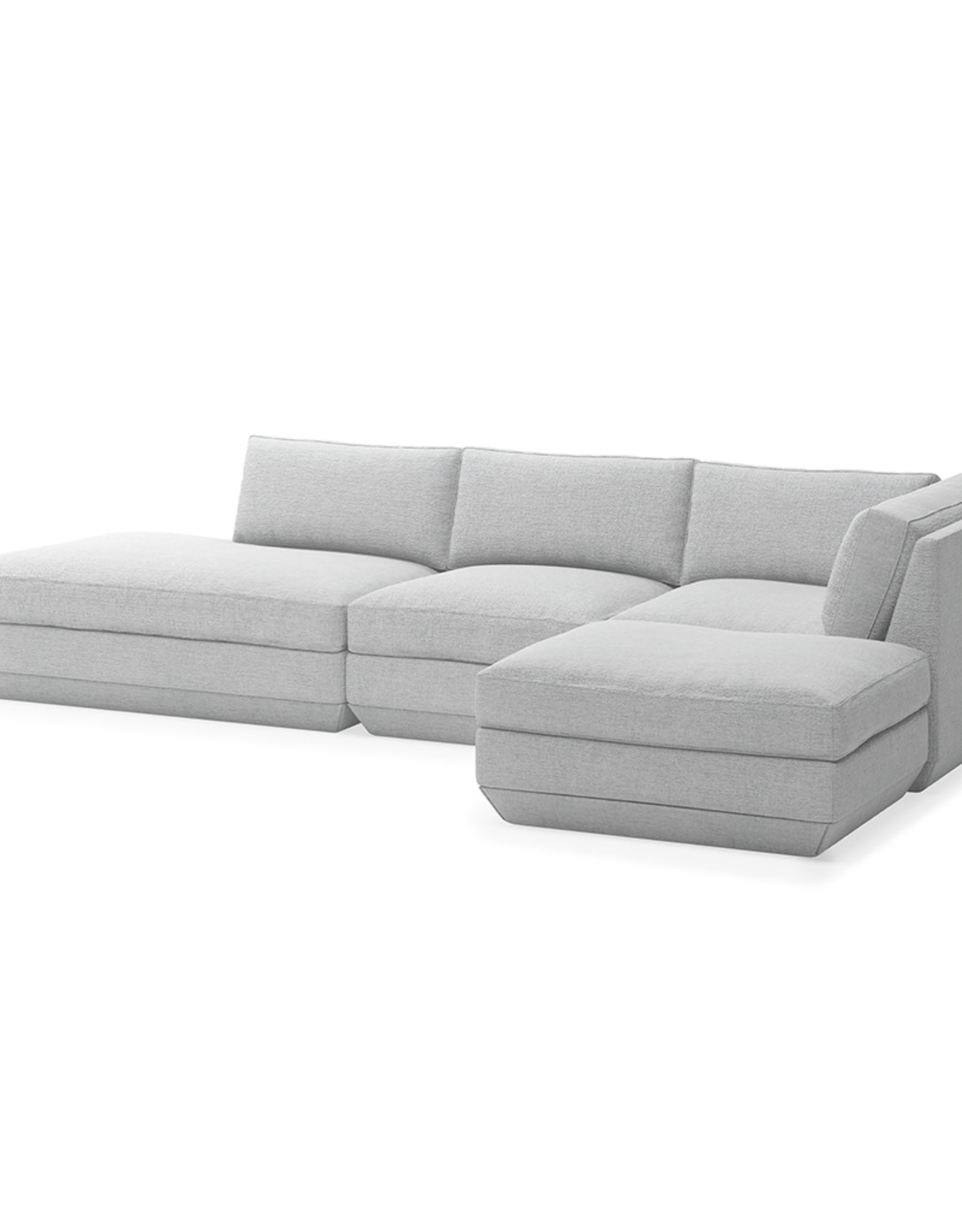 Gus* Modern Podium 4-PC Lounge Sectional B, Right-facing