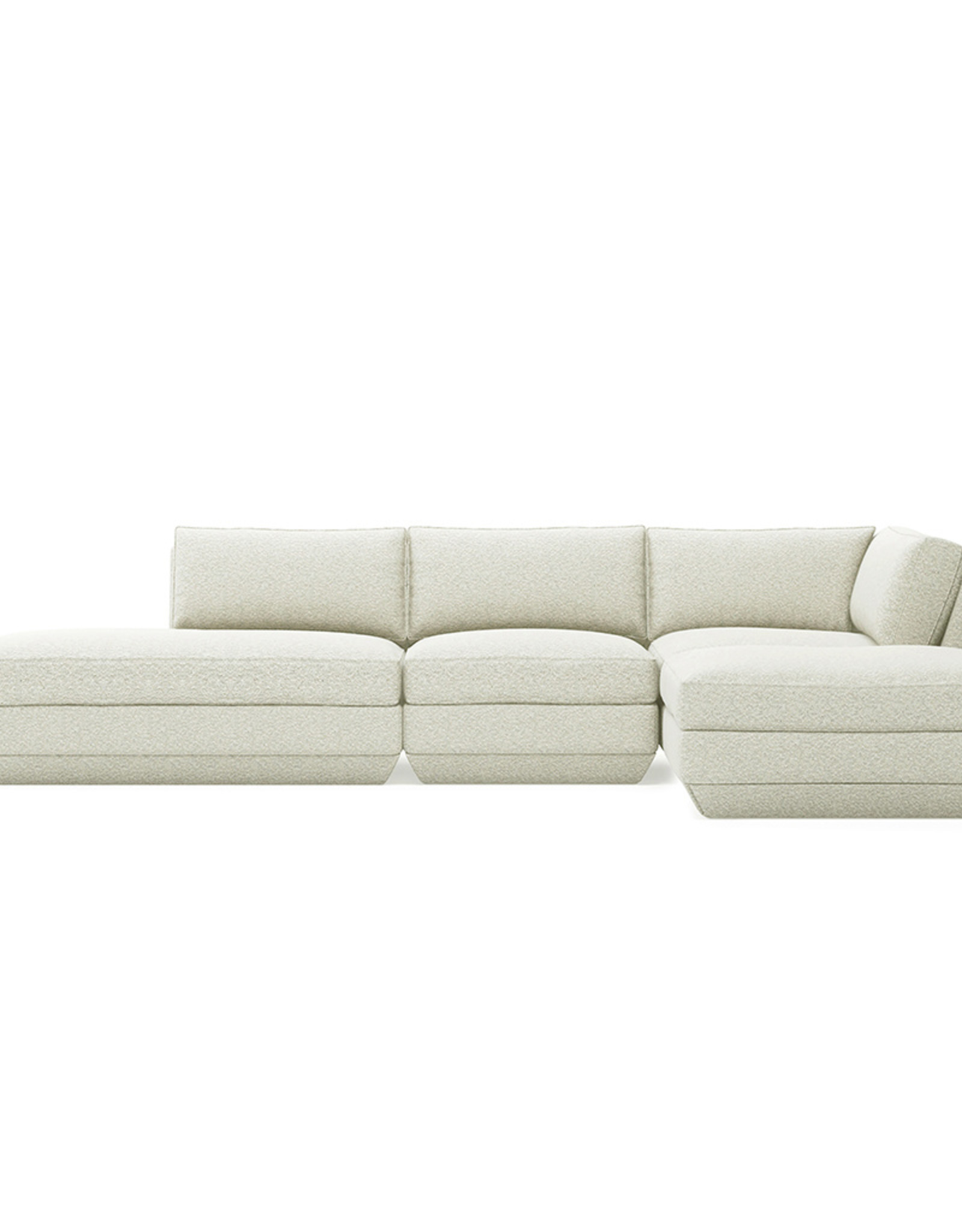 Gus* Modern Podium 4-PC Lounge Sectional B, Right-facing