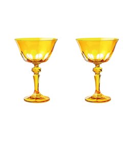 Sir | Madam Rialto Glass Coupe Set of 2, Ginger