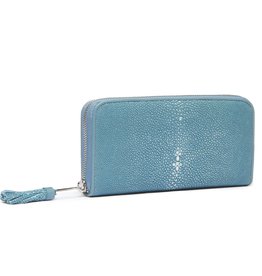 Vivo Cora Classic Shagreen Zip Around Wallet