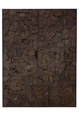 Bricks Wall Art, Dark Brown Extra Large