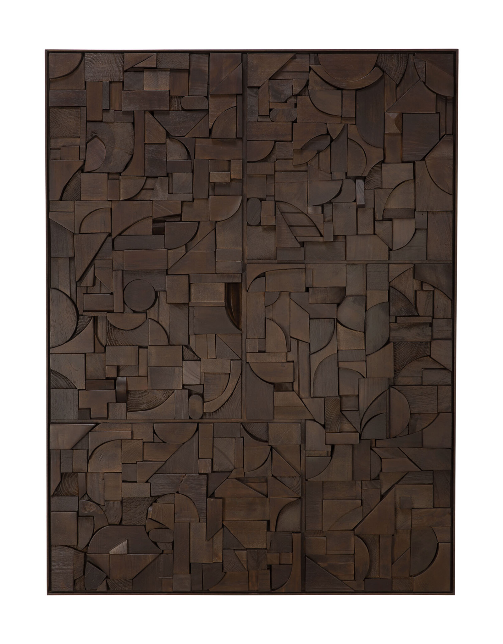 Bricks Wall Art, Dark Brown Extra Large