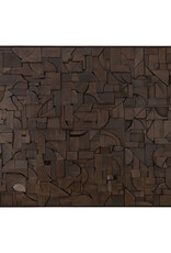 Bricks Wall Art, Dark Brown Extra Large