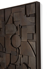 Bricks Wall Art, Dark Brown Large