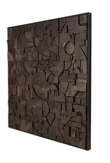 Bricks Wall Art, Dark Brown Large