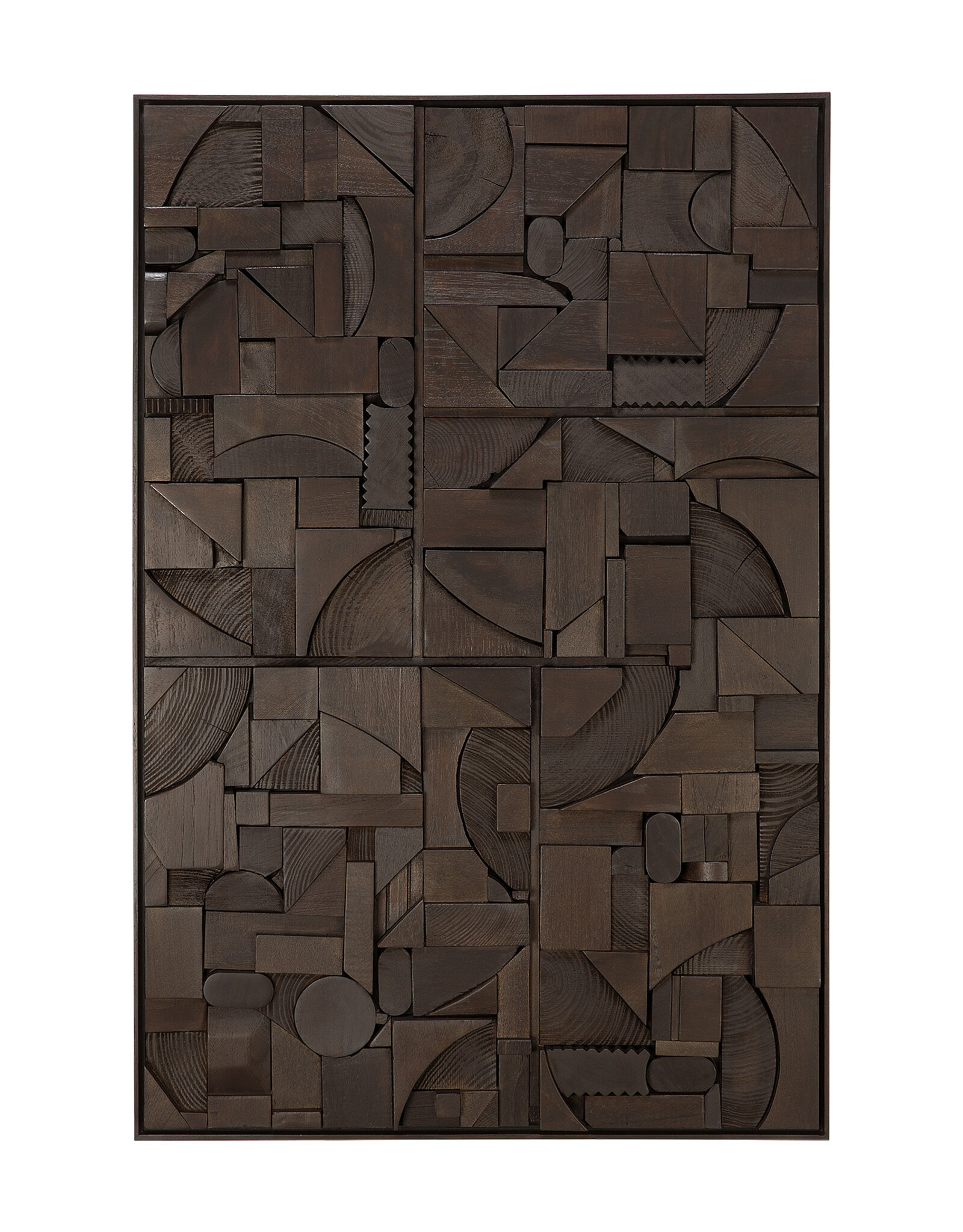 Bricks Wall Art, Dark Brown Medium