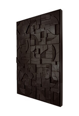 Bricks Wall Art, Black Medium