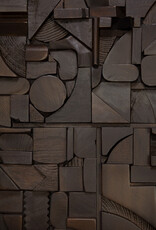 Bricks Wall Art, Dark Brown Small