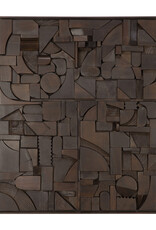 Bricks Wall Art, Dark Brown Small