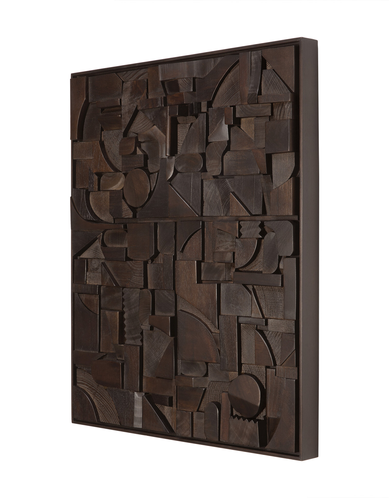 Bricks Wall Art, Dark Brown Small