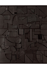 Bricks Wall Art, Black Small