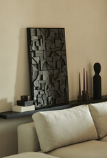 Bricks Wall Art, Black Medium