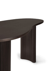 Boomerang Desk, Dark Brown Mahogany