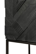 Graphic Cupboard, Black Teak 2 Doors