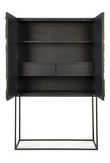 Graphic Cupboard, Black Teak 2 Doors