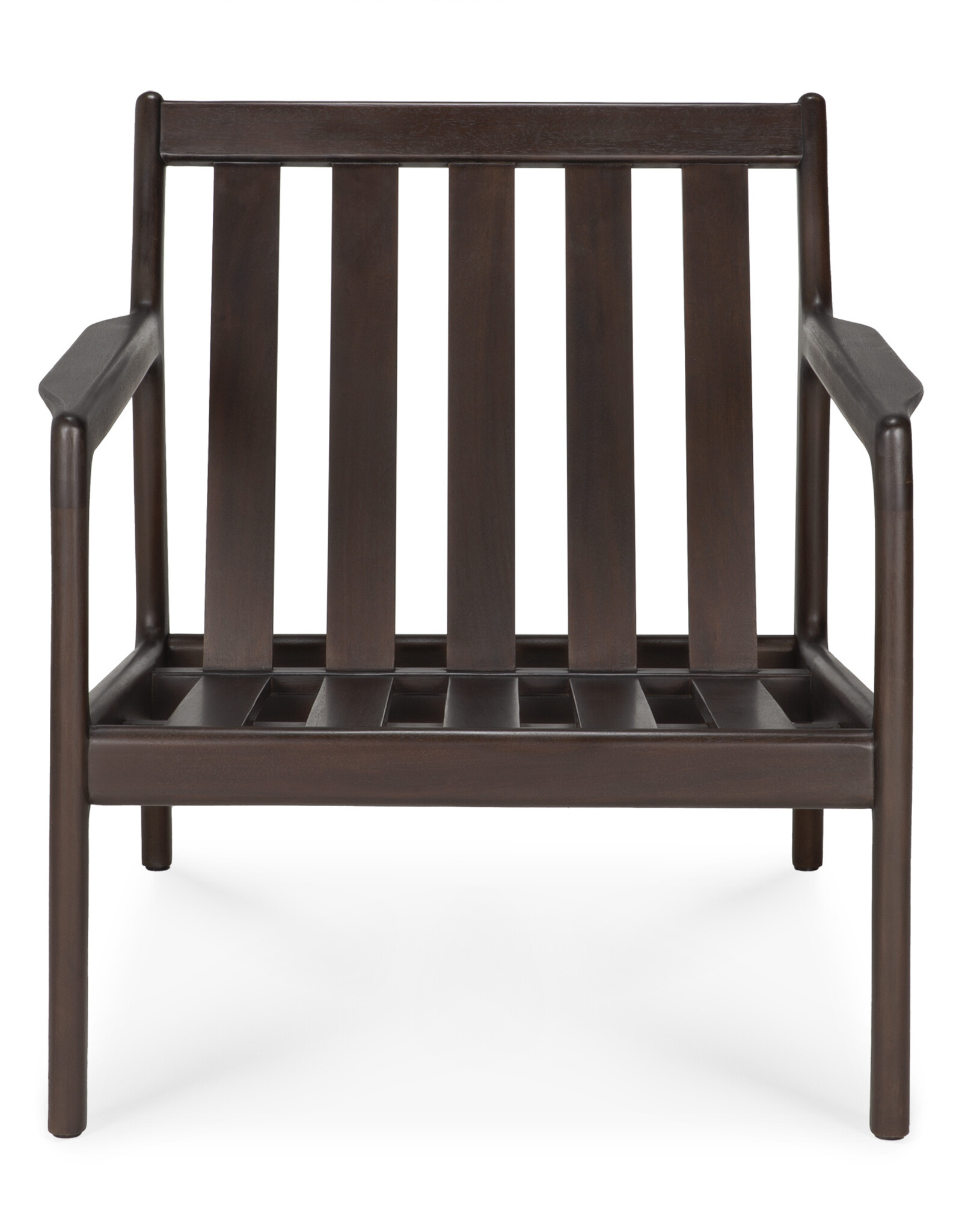 Jack Lounge Chair Frame, Dark Brown Mahogany