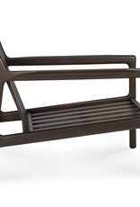 Jack Lounge Chair Frame, Dark Brown Mahogany