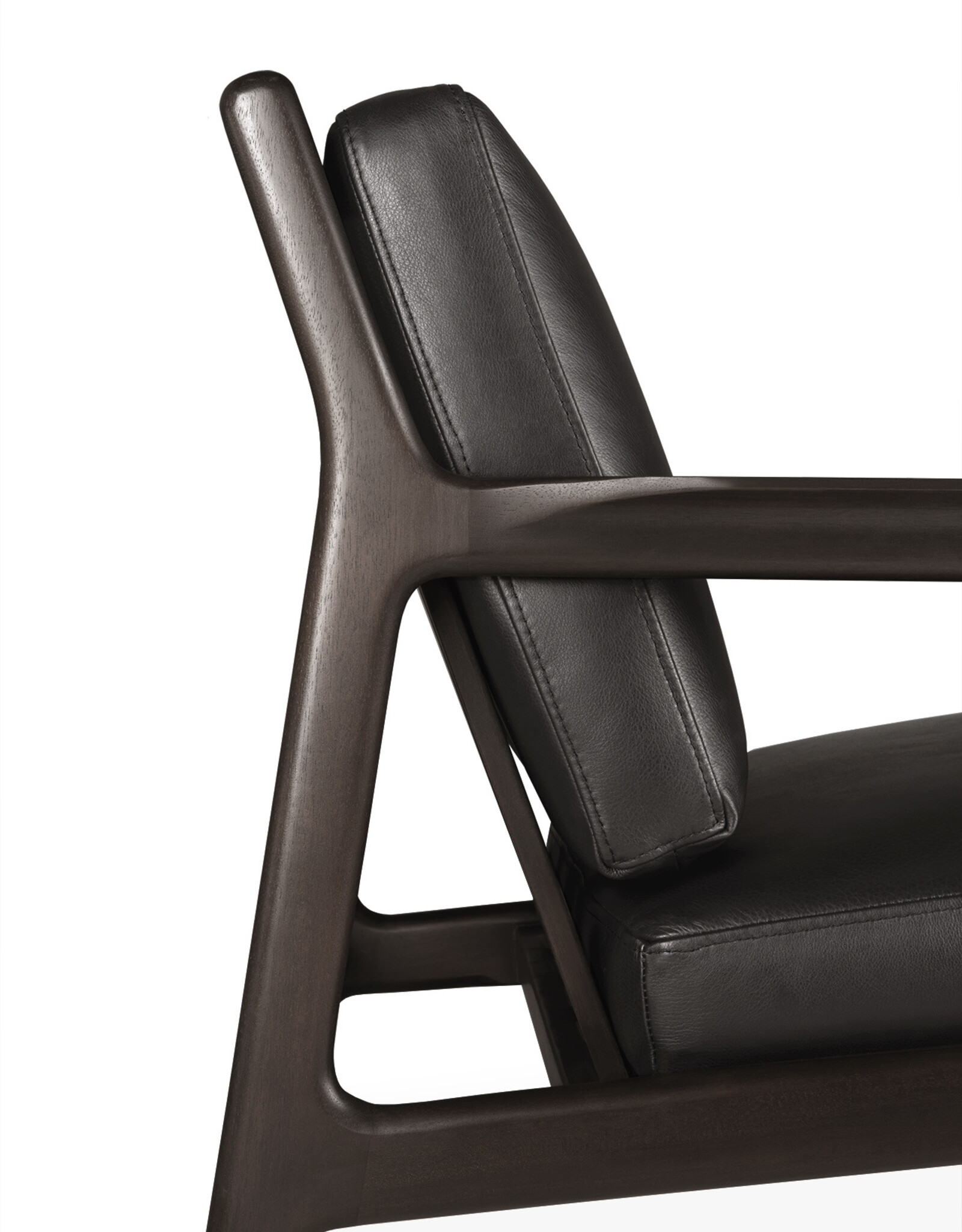 Jack Lounge Chair, Black Leather