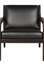 Jack Lounge Chair, Black Leather