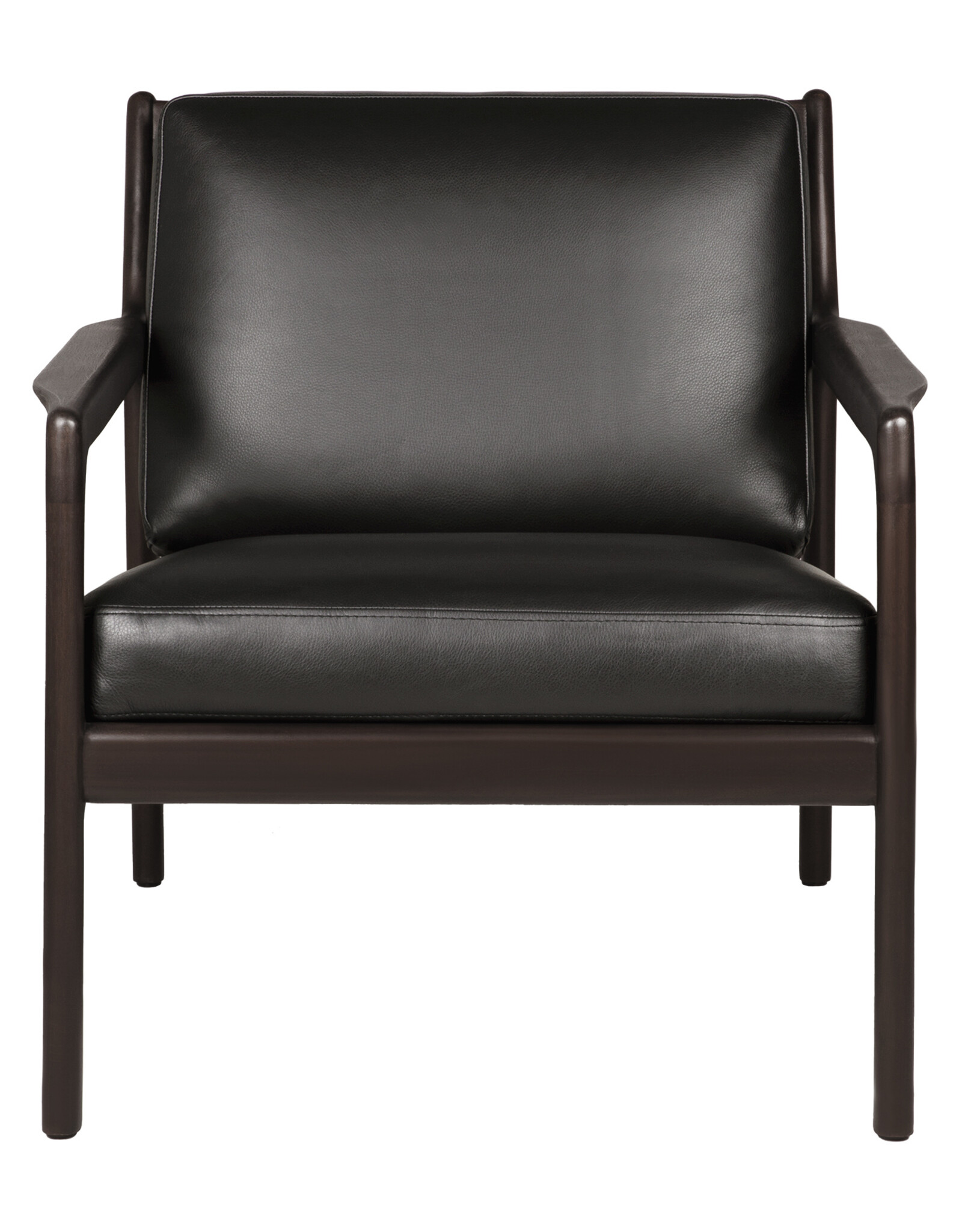 Jack Lounge Chair, Black Leather