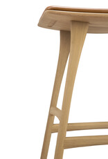 Osso Counter Stool, Oak and Cognac Leather