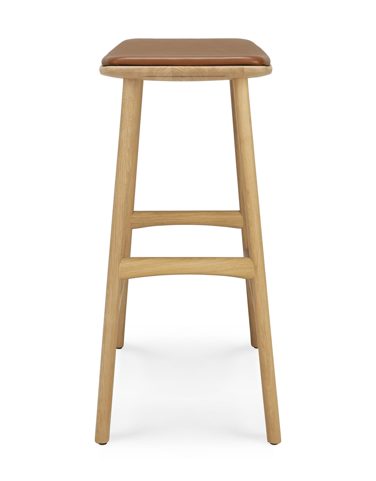 Osso Counter Stool, Oak and Cognac Leather