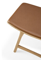 Osso Stool, Oak and Cognac Leather