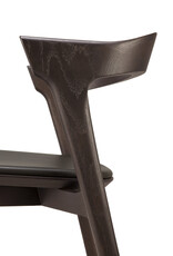 Bok Dining Chair, Brown Oak and Brown Leather