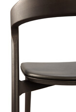 Bok Dining Chair, Brown Oak and Brown Leather