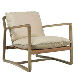 LH Imports Relax Club Chair - Oyster Leather