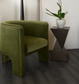 Worlds Away Lansky Chair, Olive Velvet