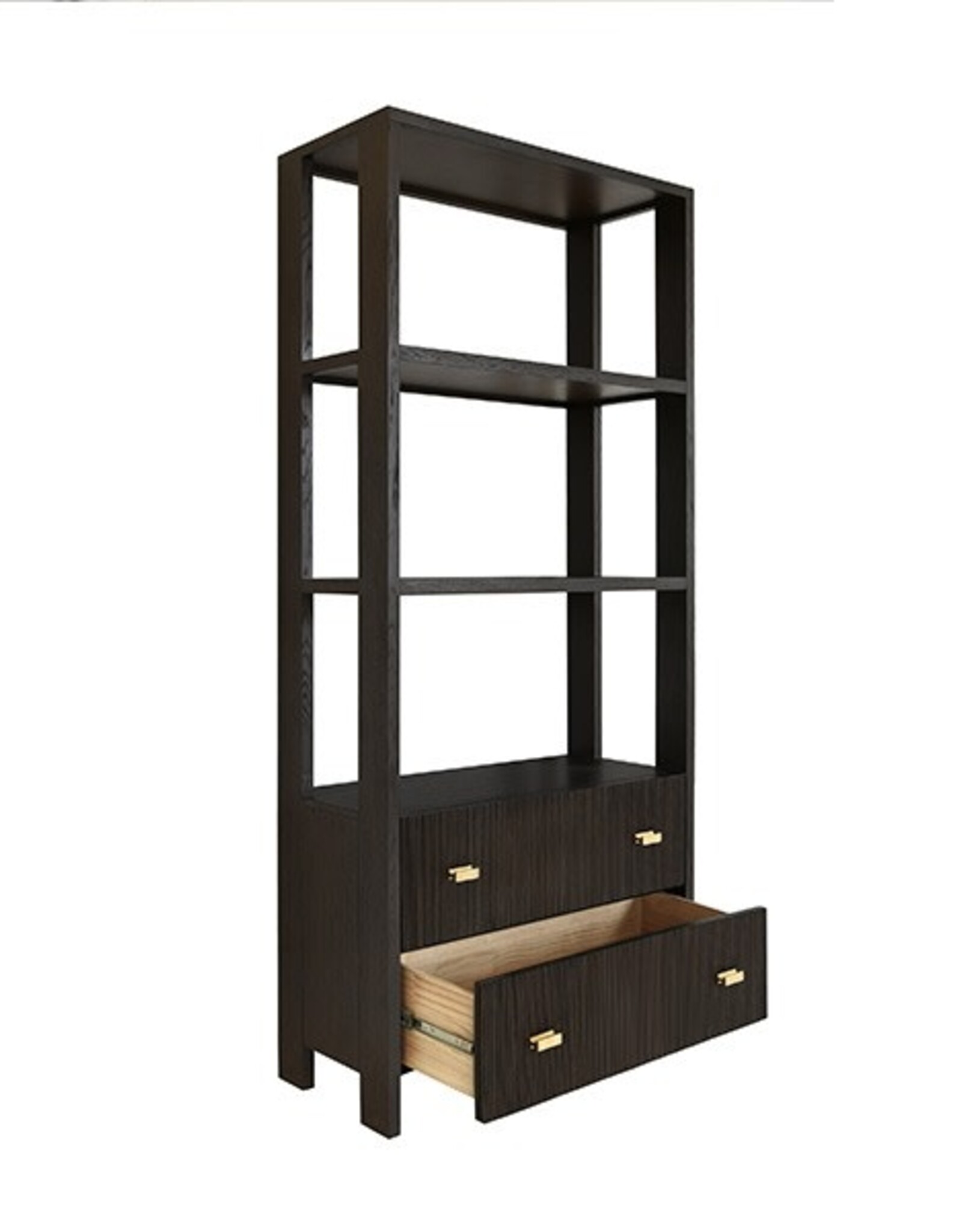 Worlds Away Davie Etagere, Espresso Oak