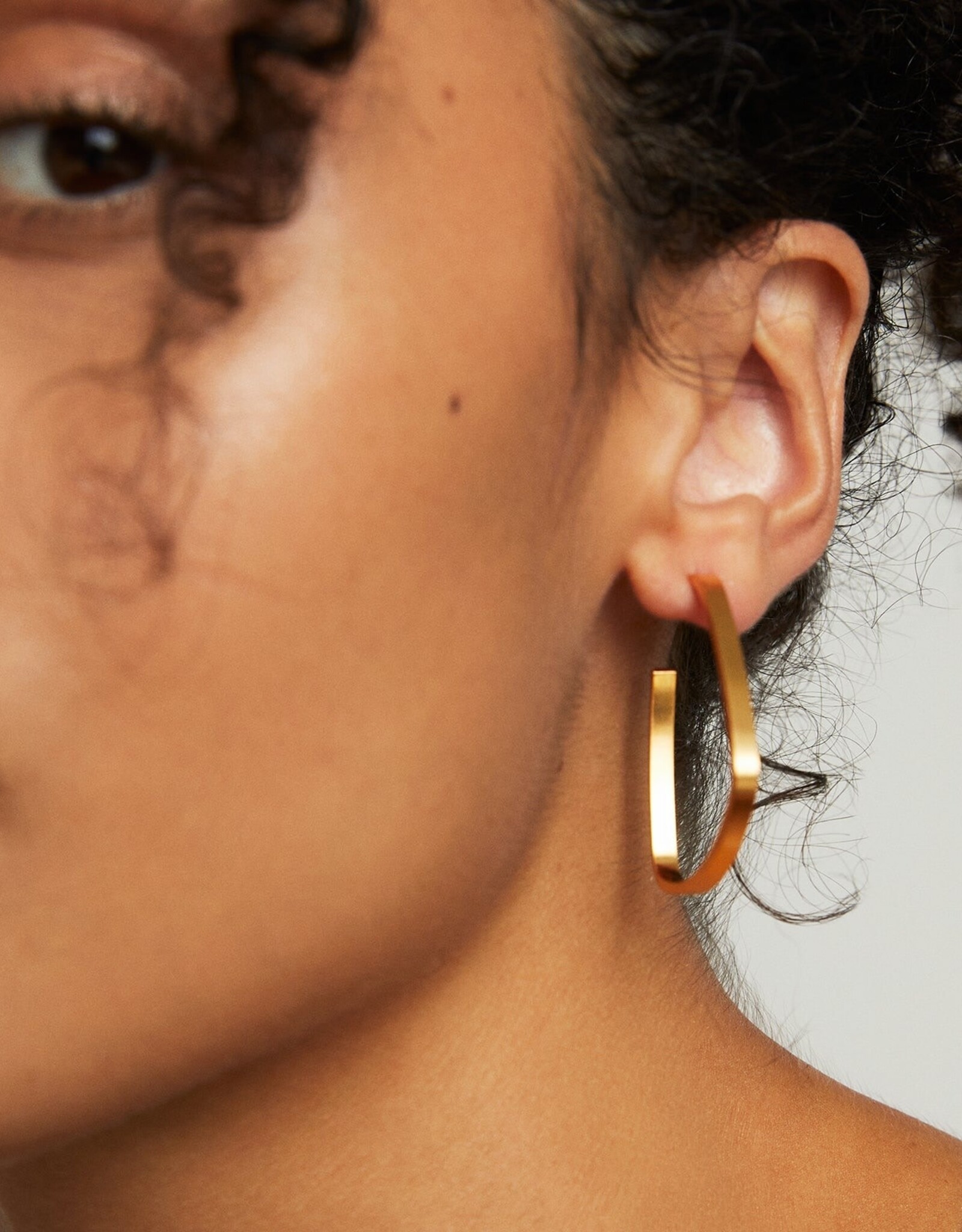 Dean Davidson Small Square Hoops, Gold