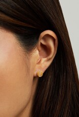 Dean Davidson Petite Pave Earrings, Gold and White Topaz