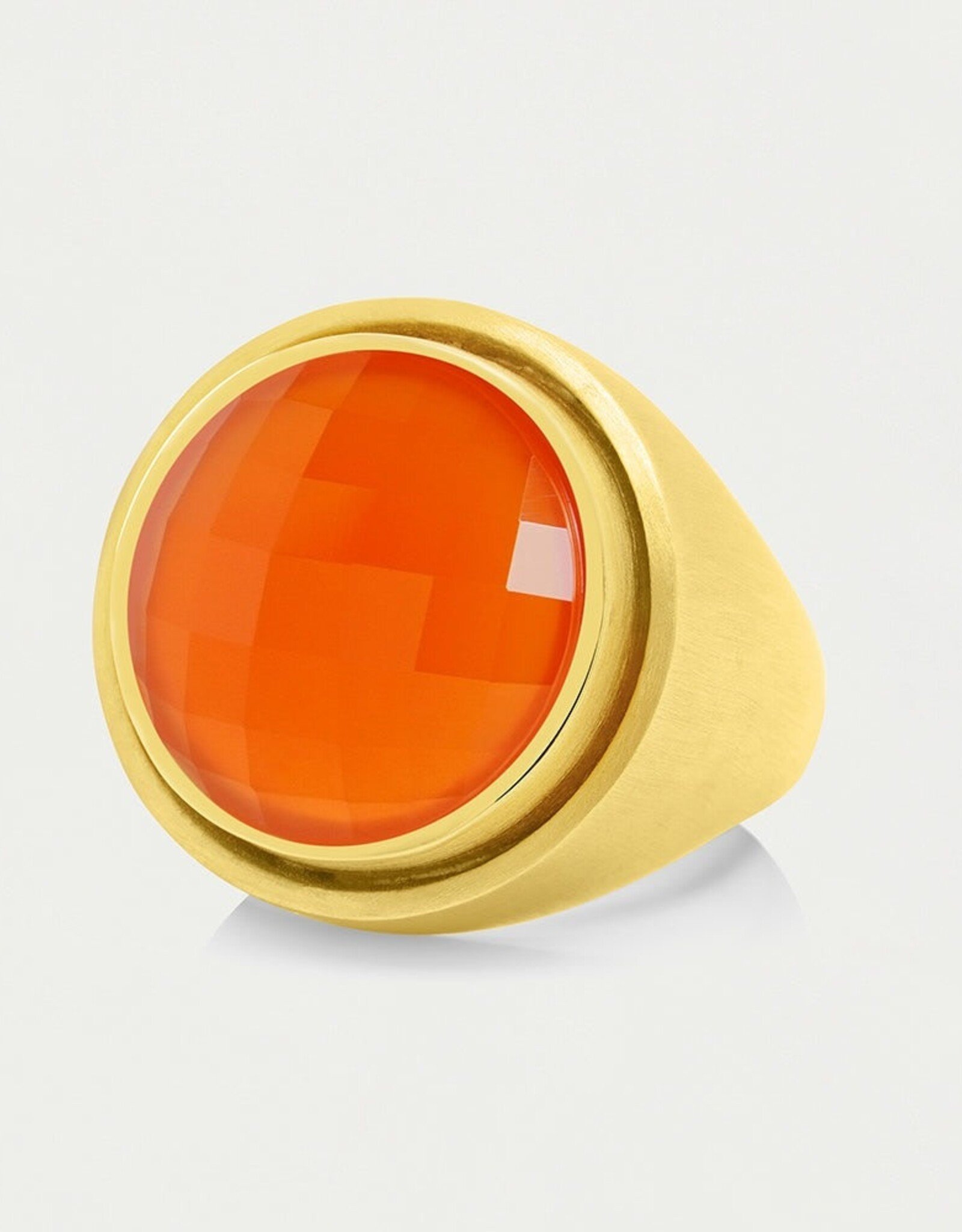Dean Davidson Signet Ring, Orange Onyx and Gold