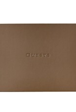 Graphic Image Guest Book, Taupe Leather
