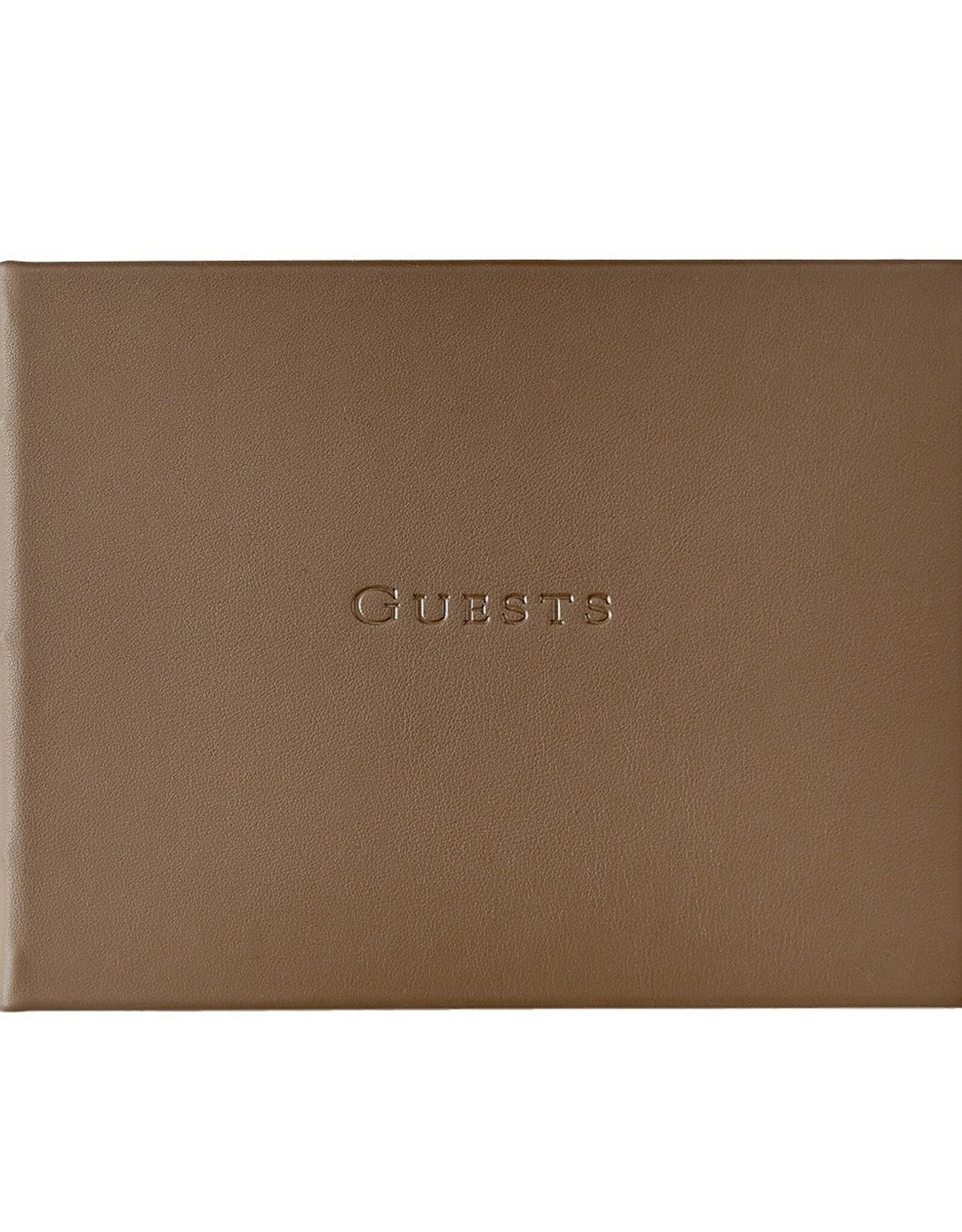 Graphic Image Guest Book, Taupe Leather