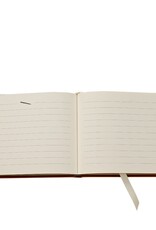 Graphic Image Guest Book, British Tan Leather