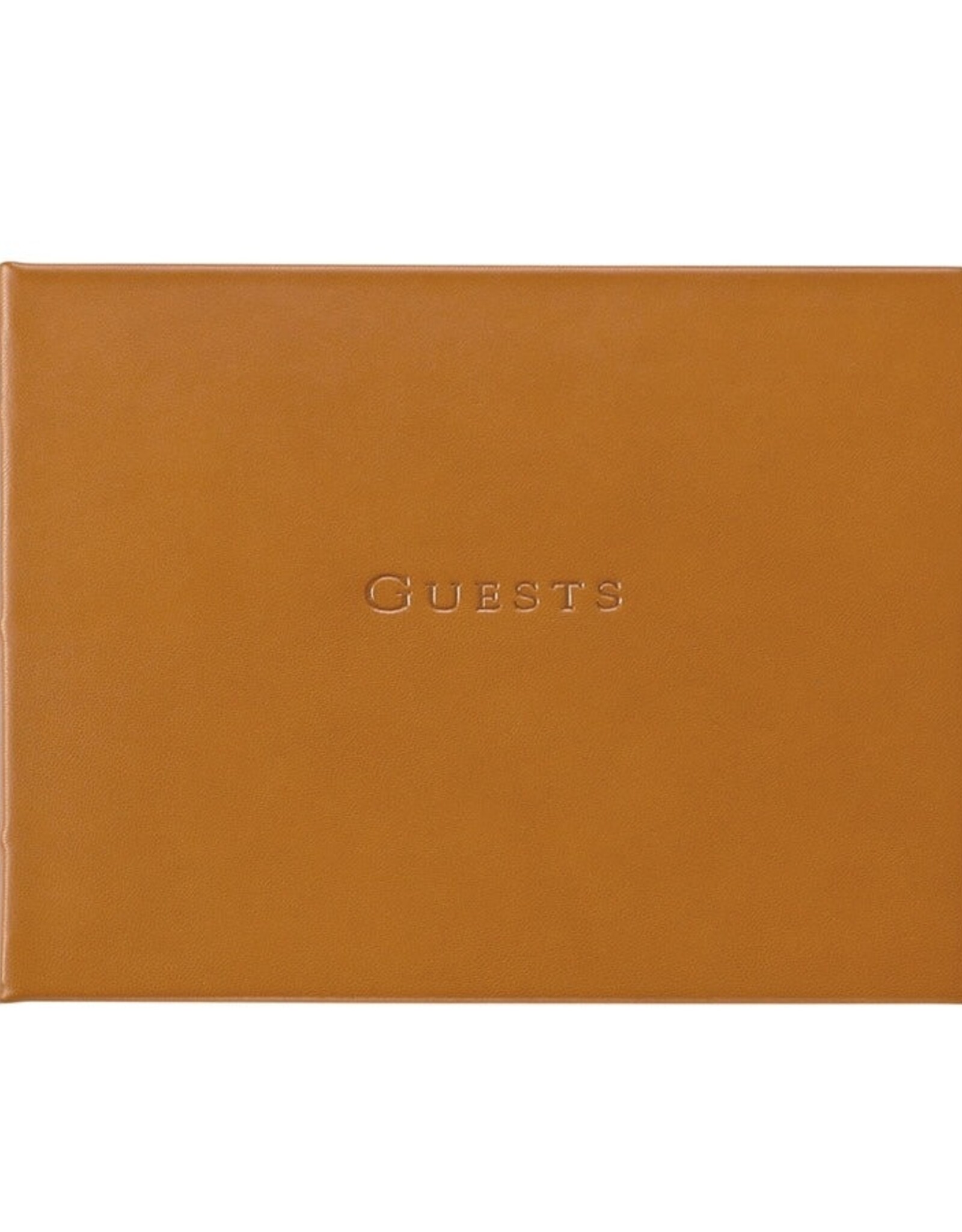 Graphic Image Guest Book, British Tan Leather