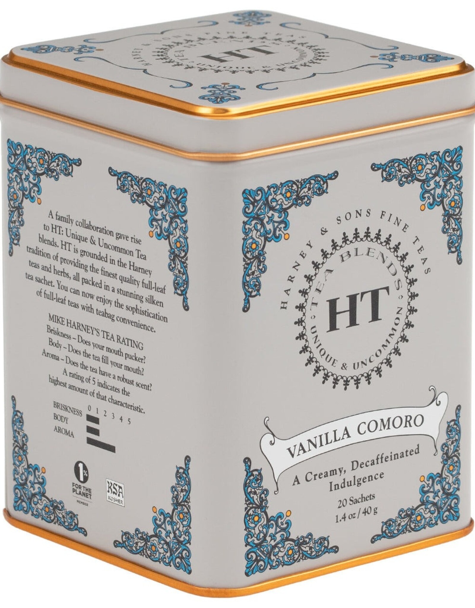 Harney and Sons Tea Vanilla Comoro Sachets, 20 Count
