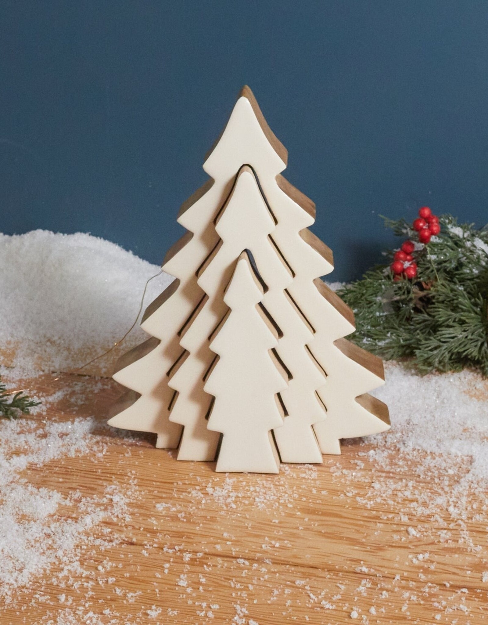 Be Home Mango Wood & Enamel Pop‐Out Tree