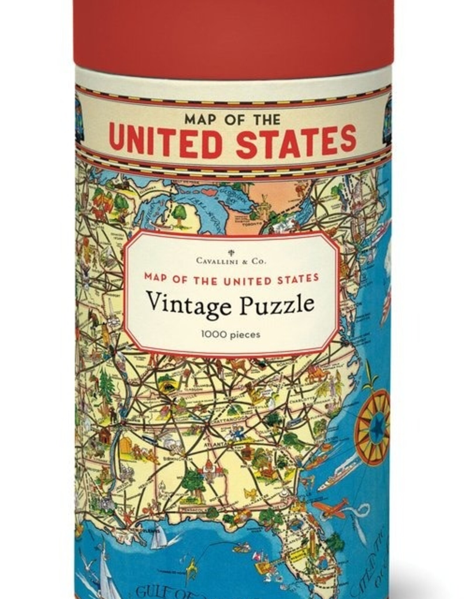 Cavallini and Co. USA Map 1,000 piece Puzzle