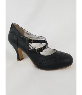 Pin-Up Couture Chaussure Flapper Noire