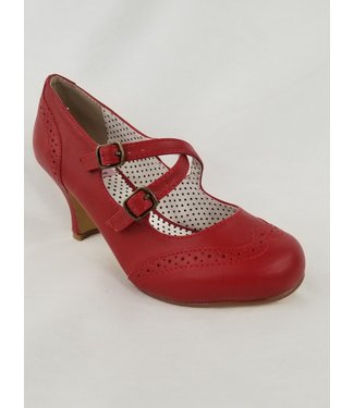 Pin-Up Couture Red Flapper Shoes