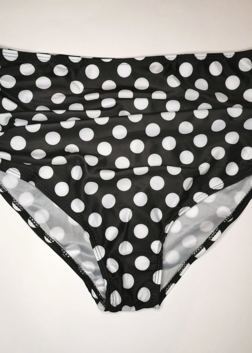 Kitsch'N Swell Black & White Polkadots Bikini Bottom