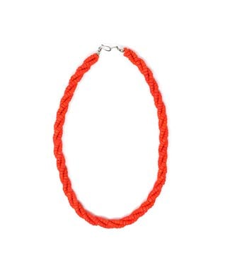 Kitsch'n Swell Collier Torsade Bois de Calebasse Orange